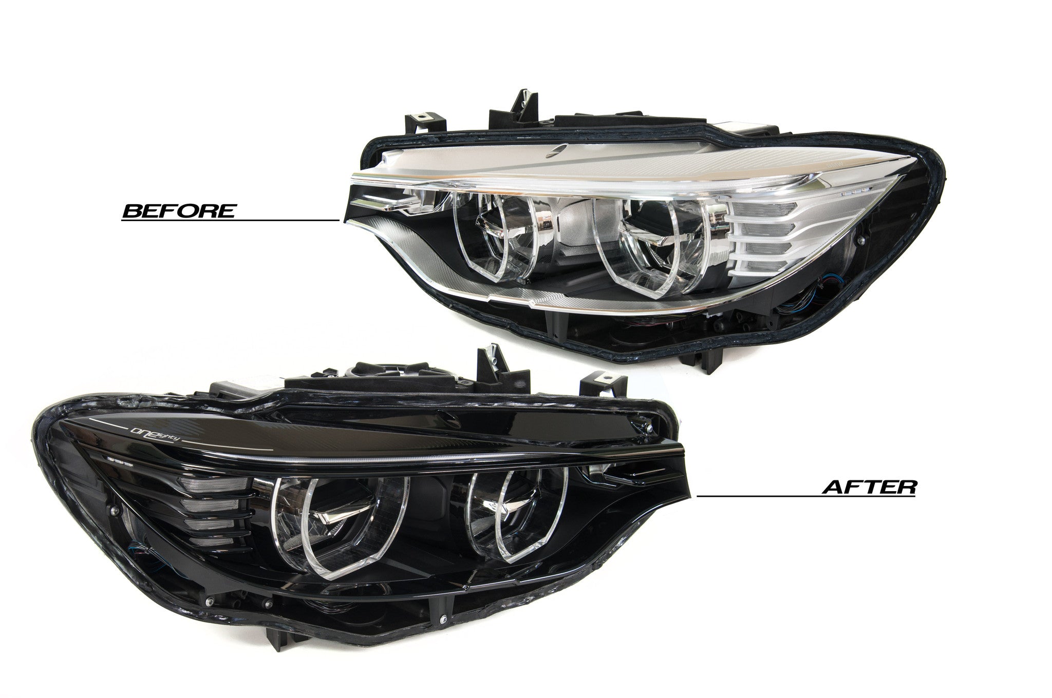 BMW F10 установили фары LED (реплика) вместо ксенона от LitParts - Литпартс на D